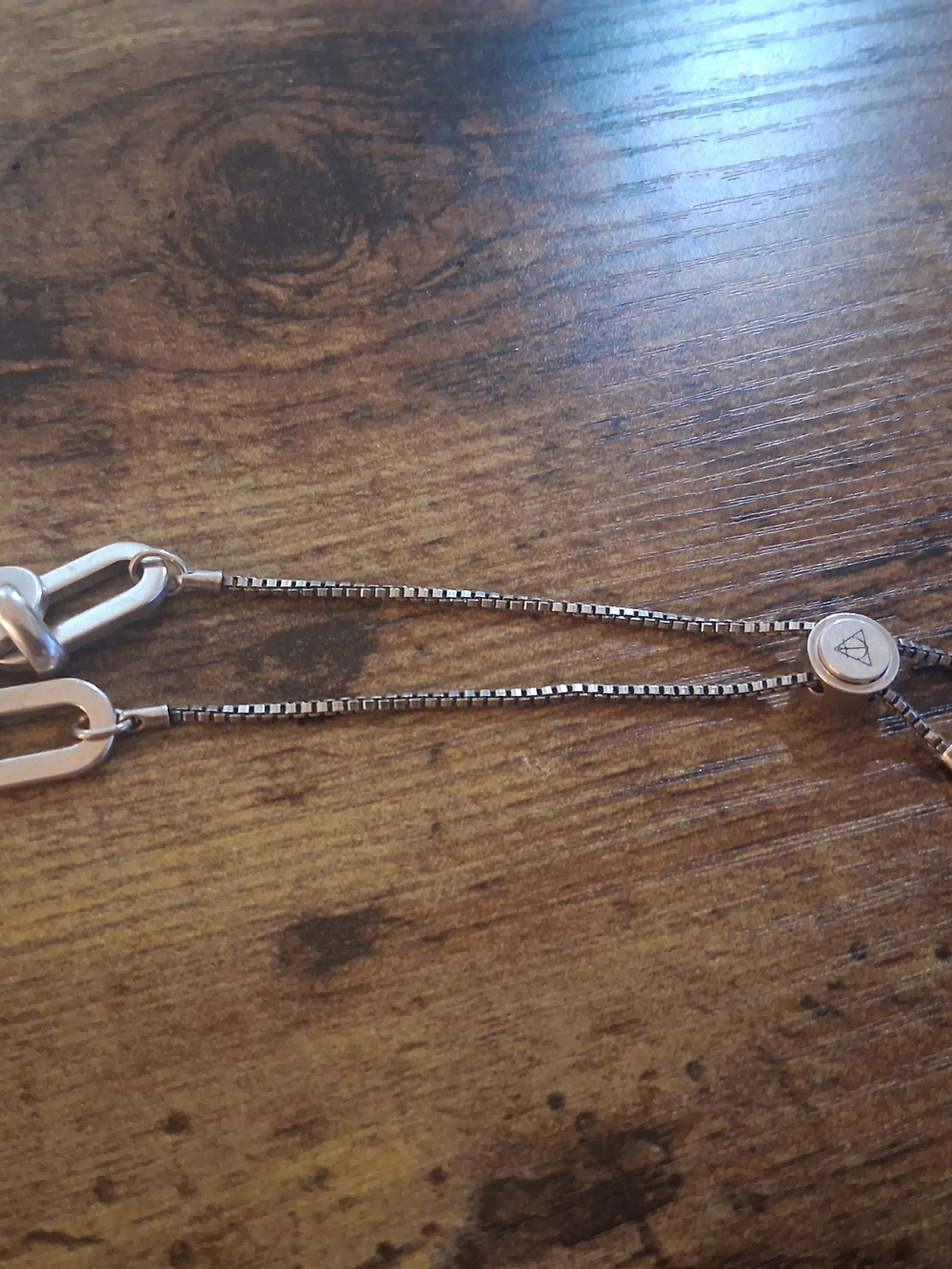 Minimalist Silver-Tone Adjustable Box Chain Bracelet